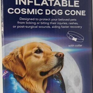 Wonder Family Inflatable Cosmic Dog Cone With Collar Size L